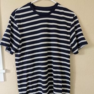 Everlane Premium Weight Crew Navy/Ecru